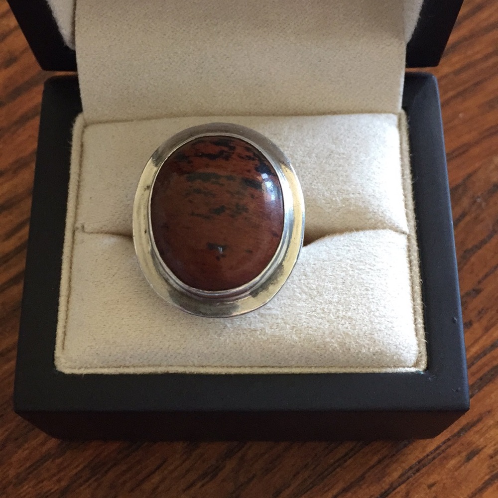 Sterling Silver Ring With Large Stone - image 1